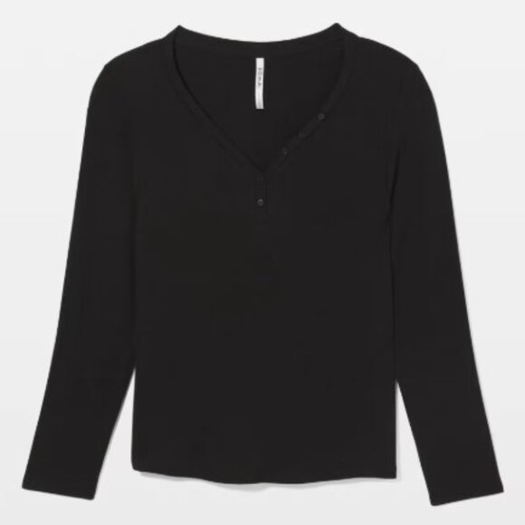 NWT Soma Lightweight Rib Long-Sleeve Henley Top - Picture 6 of 6